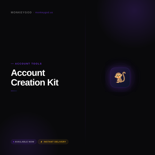 ACCOUNT CREATION KIT (Never Run Out of Fresh Accounts Again)