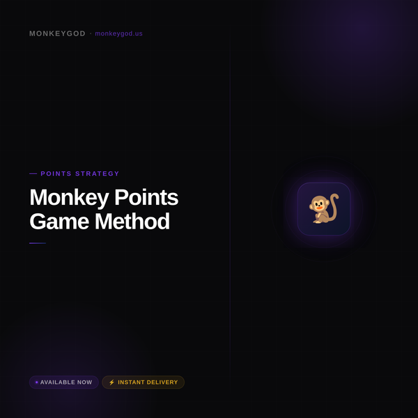 Monkey Points Game Method (Get Wins While You Sleep)