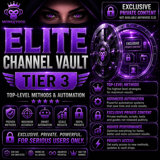 Elite Channel Vault – Tier 3 (Top-Level Methods & Automation