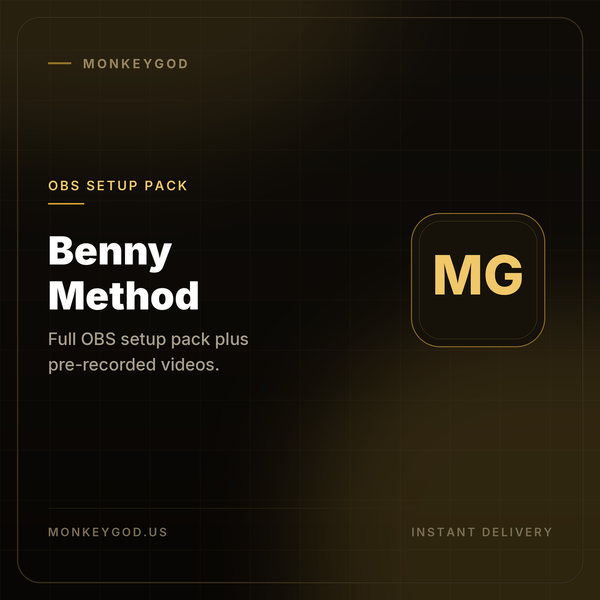 BENNY METHOD  (OBS Setup Pack + Pre-Recorded Videos + Points Games)