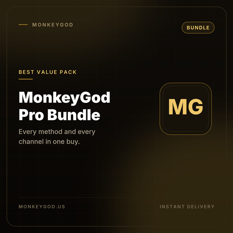 MonkeyGod Pro Bundle (Best Value Pack + All Channels/Methods)