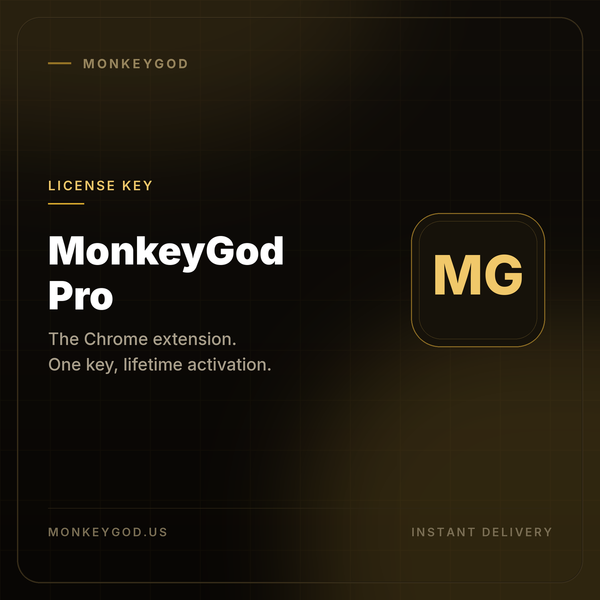 MonkeyGod Pro — License Key + Extension